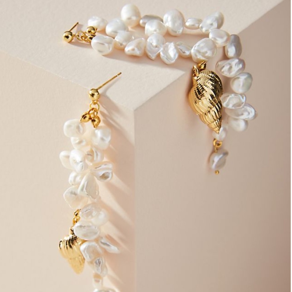 NWT Anthropologie Amber Sceats Tully Pearl Drop Earring